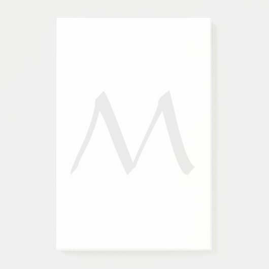 Monogram Modern Simple Minimalist Plain Post-it Klebezettel (Vorderseite)
