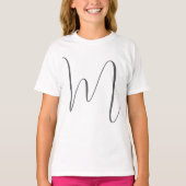 Monogram Modern Simple Minimalist Plain T-Shirt (Vorderseite)