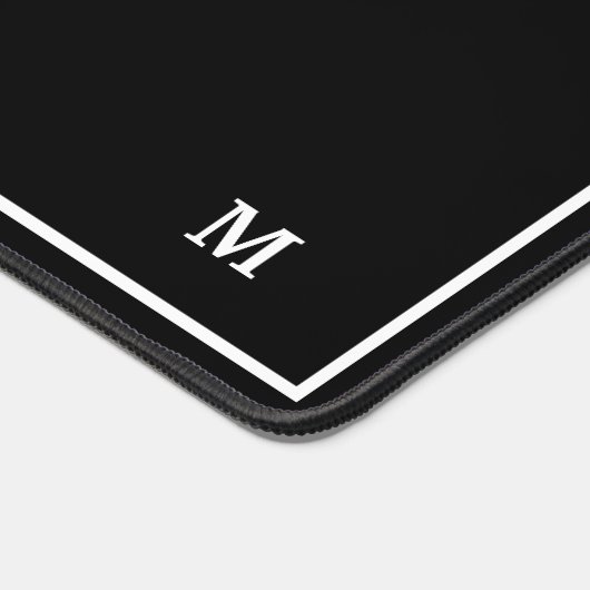 Monogram Modern Simple Minimalistisch Eleganframe Schreibtischunterlage (Ecke)