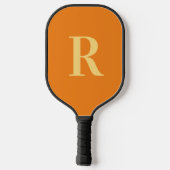 Monogram Modern Simple Orange Pickleball Schläger (Rückseite)