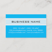 Monogram Modern Sky Blue Background Visitenkarte (Rückseite)