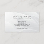 Monogram, Modern Slate | Schwarzer Marmor Visitenkarte (Rückseite)