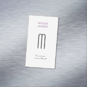 Monogram, Modern Sleek and Slim 2 Magnetische Visitenkarte (Beispiel)