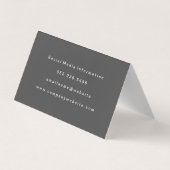 Monogram, Modern Sleek and Slim 2 Visitenkarten (Rückseite)