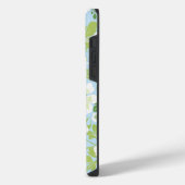 Monogram Modern Spring Primel Blumenmuster iPhone Hülle (Linke Seite)