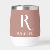 Monogram Modern Stylish Beige (Rückseite)