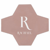 Monogram Modern Stylish Beige Fußball (Flach)