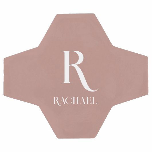 Monogram Modern Stylish Beige Fußball (Flach)