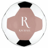 Monogram Modern Stylish Beige Fußball (Vorderseite)