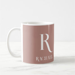 Monogram Modern Stylish Beige Kaffeetasse