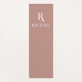 Monogram Modern Stylish Beige Yogamatte (Vorderseite)