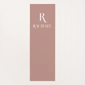 Monogram Modern Stylish Beige Yogamatte (Rückseite)