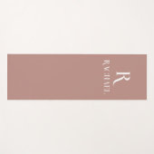 Monogram Modern Stylish Beige Yogamatte (Vorderseite (Horizontal))