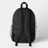 Monogram Modern Stylish Blush Pink Gold Script Bedruckter Rucksack (Rückseite)