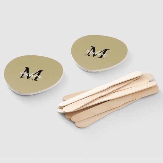 Monogram Modern Tan Black Sand Fächer (Non-assembled)