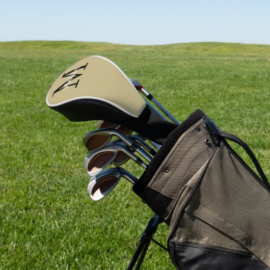 Monogram Modern Tan Black Sand Golf Headcover (In SItu)