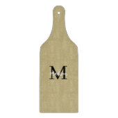 Monogram Modern Tan Black Sand Schneidebrett (Vorderseite)