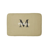 Monogram Modern Tan Sand und Black Badematte (Vorderseite)