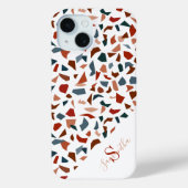 Monogram Modern Terrazzo Mosaic Muster Case-Mate iPhone Hülle (Rückseite)