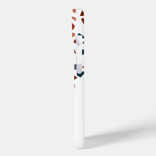 Monogram Modern Terrazzo Mosaic Muster Case-Mate iPhone Hülle (Rückseite / Links)