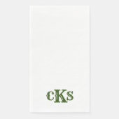 Monogram Modern Texas Guest Bath Paper Handtücher Serviette (Vorderseite)