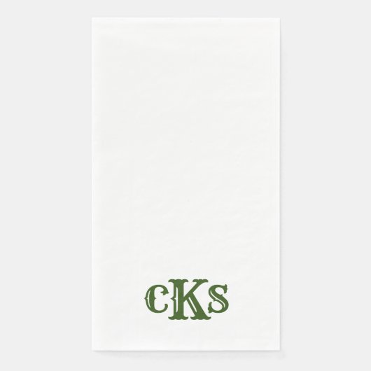 Monogram Modern Texas Guest Bath Paper Handtücher Serviette (Vorderseite)