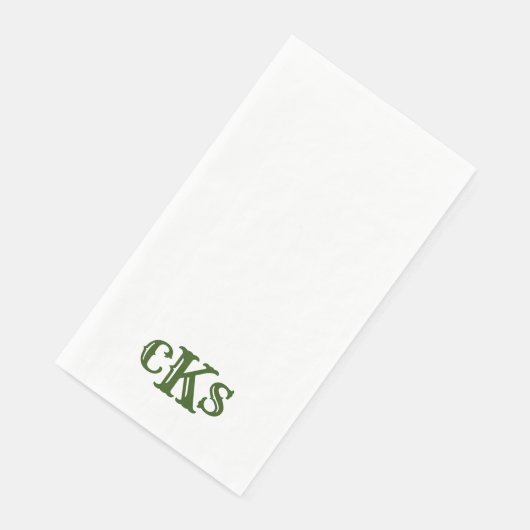 Monogram Modern Texas Guest Bath Paper Handtücher Serviette (Ecke)