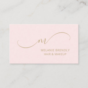 Monogram Modern Trendrosa Business Card Visitenkarte