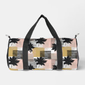 Monogram Modern Tropical Beach Abstraktes Muster Duffle Bag (Vorderseite)