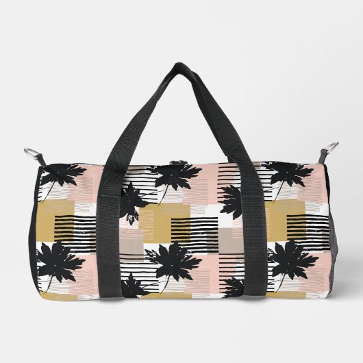 Monogram Modern Tropical Beach Abstraktes Muster Duffle Bag (Vorderseite)