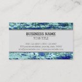Monogram Modern Vintag Blue Background #2 Visitenkarte (Rückseite)