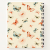 Monogram Modern Watercolor Butterfells Notizblock (Rückseite)