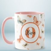 Monogram Modern Watercolor Butterfells Tasse
