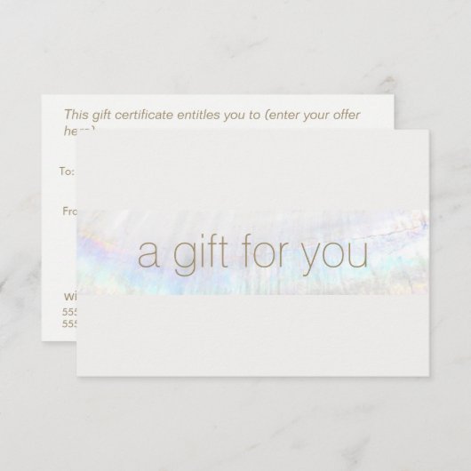 Monogram Modern Wellness-Center Salon Geschenkguts Dankeskarte (Vorne/Hinten)