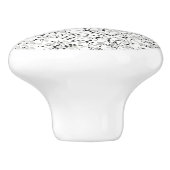 Monogram Modern White Terrazzo Keramikknauf (Seitenansicht)