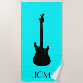 Monogram Moderne Black Electric Gitarre / Aqua Blu Strandtuch