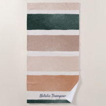 Monogram, moderne Drehschrift Earthy strips Sommer