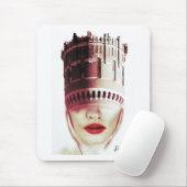 Monogram, moderne einzigartige Imaging Collage Art Mousepad (Mit Mouse)