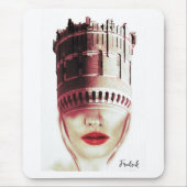 Monogram, moderne einzigartige Imaging Collage Art Mousepad (Vorne)