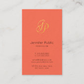 Monogram, Moderne elegante Farbvorlage Visitenkarte (Vorderseite)