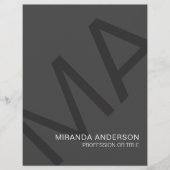 Monogram Moderne Fette Typografie Professionell Flyer (Vorne)