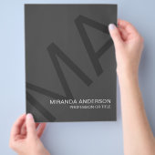 Monogram Moderne Fette Typografie Professionell Flyer (Hand)