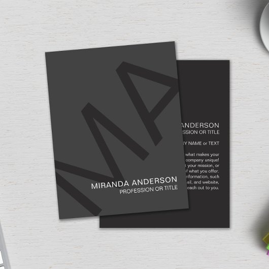 Monogram Moderne Fette Typografie Professionell Flyer