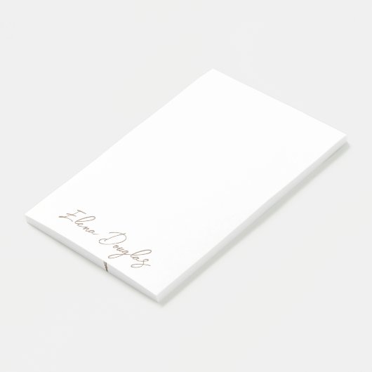 Monogram Moderne handgeschriebene Minimal Taupe Be Post-it Klebezettel (angewinkelt)