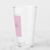 Monogram Moderne Minimalistisch Name Initials Glas (Links)