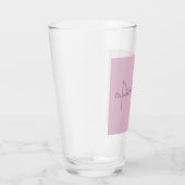 Monogram Moderne Minimalistisch Name Initials Glas (Rechts)