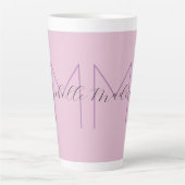 Monogram Moderne Minimalistisch Name Initials Milchtasse (Vorderseite)