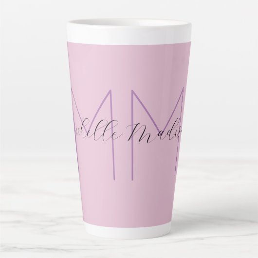 Monogram Moderne Minimalistisch Name Initials Milchtasse (Vorderseite)