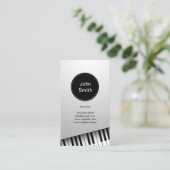 Monogram Moderne Pianistin Musikermusik Visitenkarte (Stehend Vorderseite)