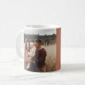 Monogram, moderne Rost-personalisierte Foto Kaffeetasse (Vorderseite Links)